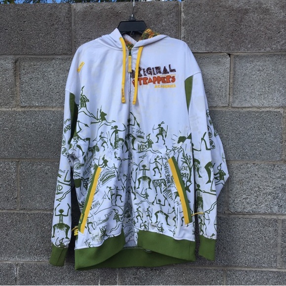 VTG Akademiks Original Trappers Urban Street Wear Zip Up Hoodie Men’s Size 2XL - Picture 1 of 10